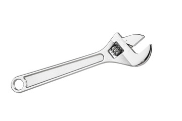 An adjustable crescent wrench tool on a white background