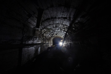 Underground abandoned gold iron ore mine shaft tunnel gallery passage bunker shelter