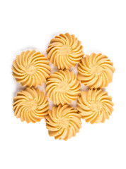 Butter Cookie On White