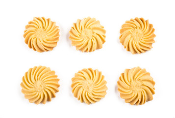 Butter Cookie On White