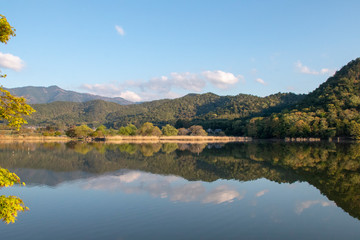 京都ぶらり、春の日の広沢の池