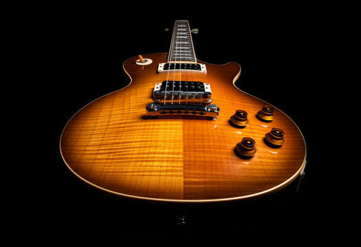 Electric guitar on a black background