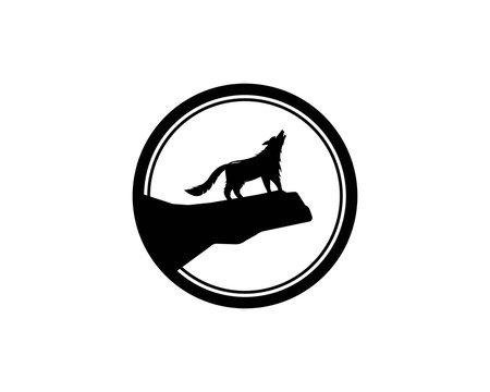 Wolf Logo vector icon illustration design