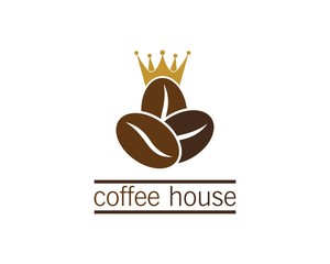 coffee house logo vector icon illustration design 