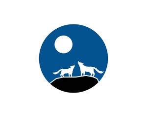 Wolf Logo vector icon illustration design