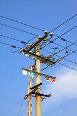 Power facilities under the blue sky