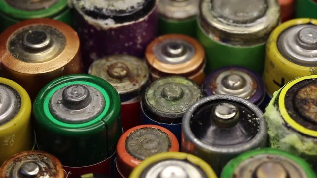 Battery acid and corrosion. Various Cells and Batteries. Recycle Single-use Batteries