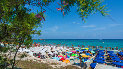 San Foca, Italy - August 2018: San Foca Di Melendugno, Salento, Puglia region, Italy.