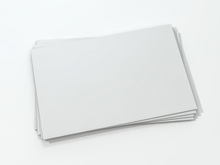 Mockup of horizontal business cards at background. 3D