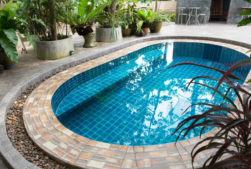 little swimming pool in the garden
