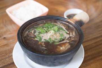 closeup herb soup call 