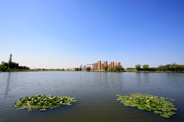 Obraz premium Luannan county city building scenery, China