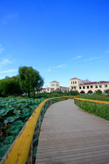 Fototapeta premium Luannan county city building scenery, China