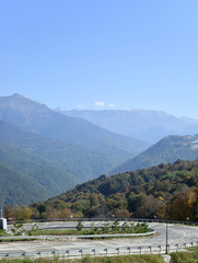 Fototapeta na wymiar View of the ridge Psekhako