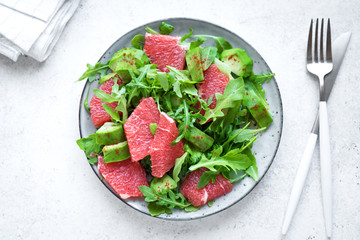 Arugula  Salad with Avocado, Grapefruit