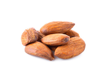 Almond Nuts isolated on white background