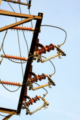 High pressure electrical key under sky