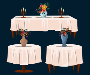 flower on a table vector illustration 