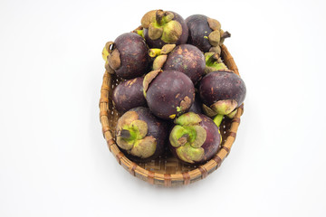 Mangosteen isolated on white background