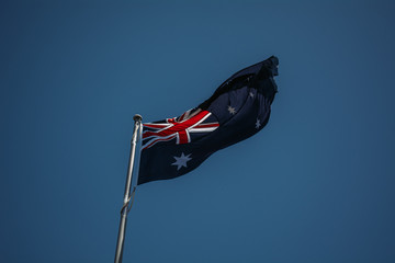 Australian Flag Blowing
