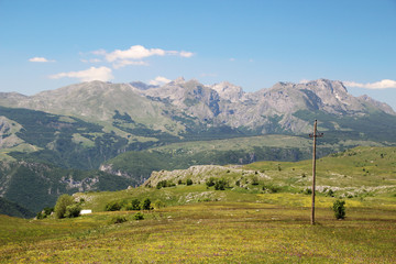 Obraz premium National Park Durmitor, a mountain pass, Montenegro