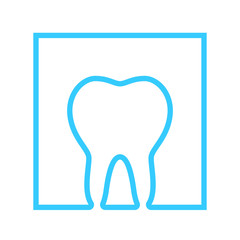 teeth icon, dentist flat vector symbol, a healthy tooth