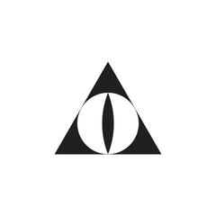 Fototapeta premium triangle eye symbol logo vector