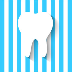 teeth icon, dentist flat vector symbol, a healthy tooth
