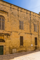Fototapeta na wymiar Birgu, Malta. Prison building, XV century