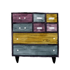 colorful chest of drawers