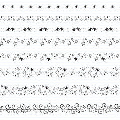 Hand drawn doodle borders frames Christmas Decor clip art