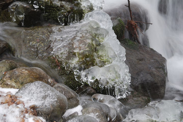 Winter of the Haydushki Waterfalls in Berkovitsa.
