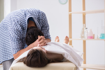 Man mourning his dead wife