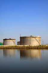 Obraz premium China's oil storage tanks jidong oilfield company