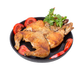 Delicious grilled tabaka chicken.