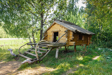 house, wooden, nature, tree, wood, roof, style, tourism, village, window, build, construction, decoration, fabulous, ground, material, natural, construct, architecture, forest, traditional, country, r