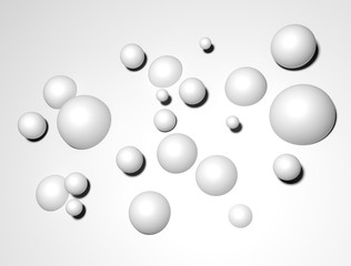 Abstract  balls background. 3d rendering