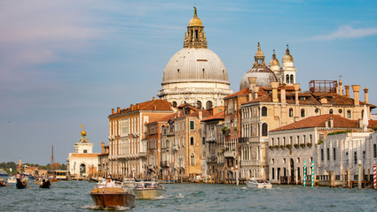 Fototapeta na wymiar Italy beauty, cathedral Santa Maria della Salute in Venice, Venezia