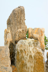 waterfall in a geological park