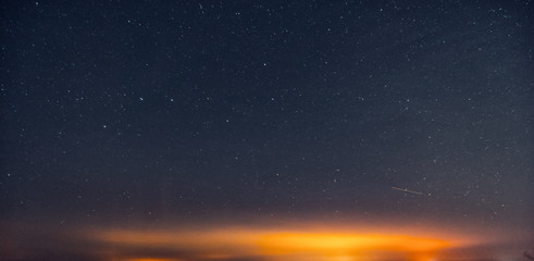 Fototapeta premium Night photo with stars long exposure