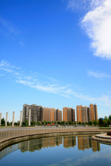 Fototapeta premium Luannan county city building scenery, China
