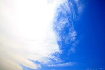 blue sky and white clouds