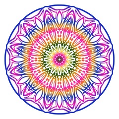 Ornamental circle pattern. Hand draw Mandala. Vintage decorative elements. vector illustration. Anti-stress therapy pattern.
