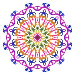 Modern Decorative floral color mandala. round Shapes. illustration.