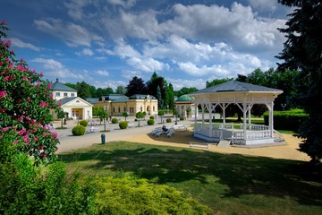 Pedestrian precinct - Center of resort Frantiskovy Lazne (Franzensbad) - great Bohemian spa town is...