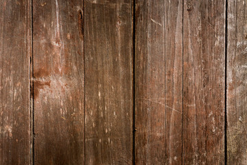 Naklejka premium Close up soft wood table floor with natural pattern texture. Empty template wood board can be used as background for display or montage your top view products