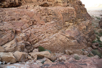 Mountains in Wadi Rum desert, Hashemite Kingdom of Jordan