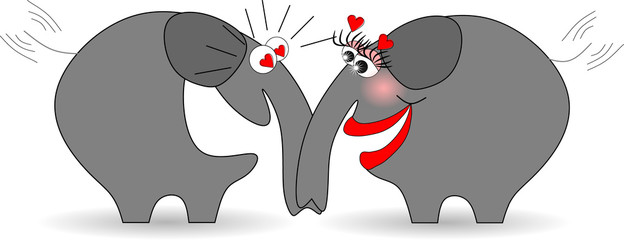 Verliebtes Elefantenpaar © Lars Tuchel