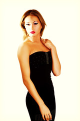 Fototapeta premium Young woman wearing party dress.