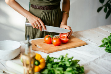 Obraz na płótnie Canvas vegetables cuisine healthy food organic tomato greens